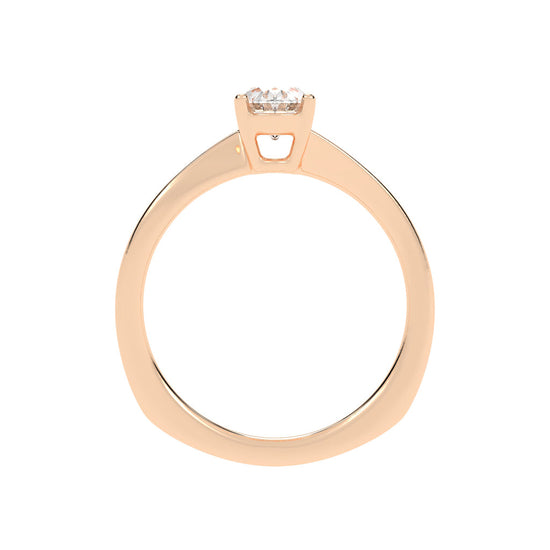 Solitaraine bypass oval shape cut solitaire lab diamond ring