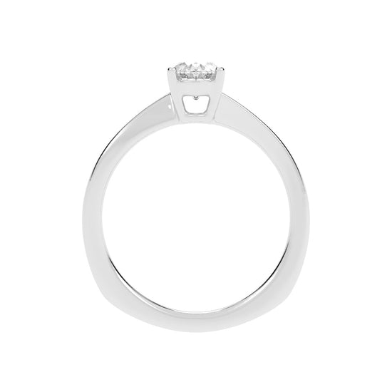 Solitaraine bypass oval shape cut solitaire lab diamond ring