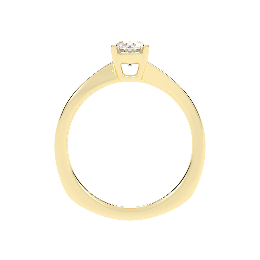 Solitaraine bypass oval shape cut solitaire lab diamond ring