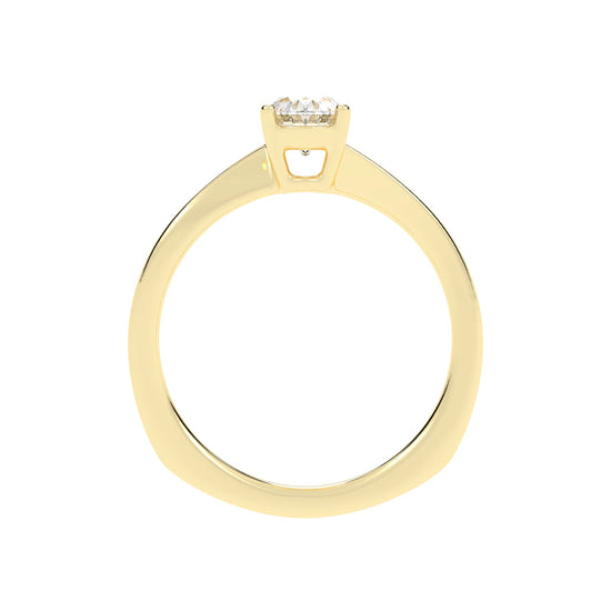 Solitaraine bypass oval shape cut solitaire lab diamond ring
