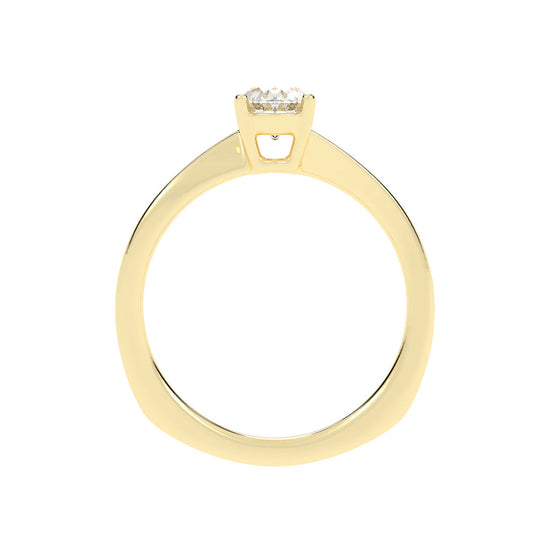 Solitaraine bypass oval shape cut solitaire lab diamond ring