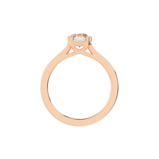 Solvaire Double prong round cut solitaire lab diamond ring