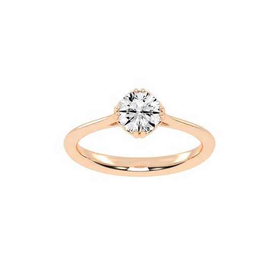 Solrelis double prong solitaire lab diamond ring