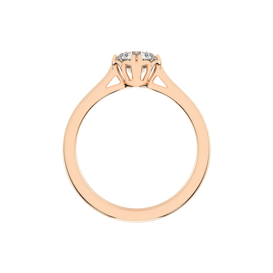 Solrelis double prong solitaire lab diamond ring