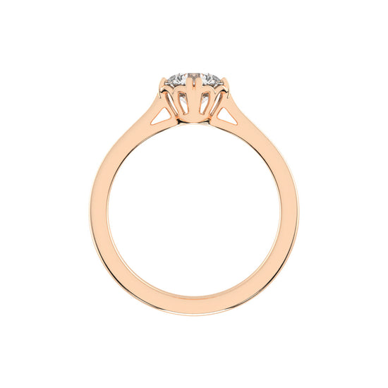 Solrelis double prong solitaire lab diamond ring