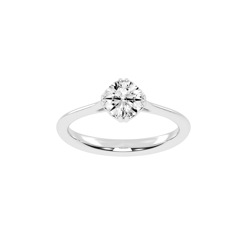 Solrelis double prong solitaire lab diamond ring