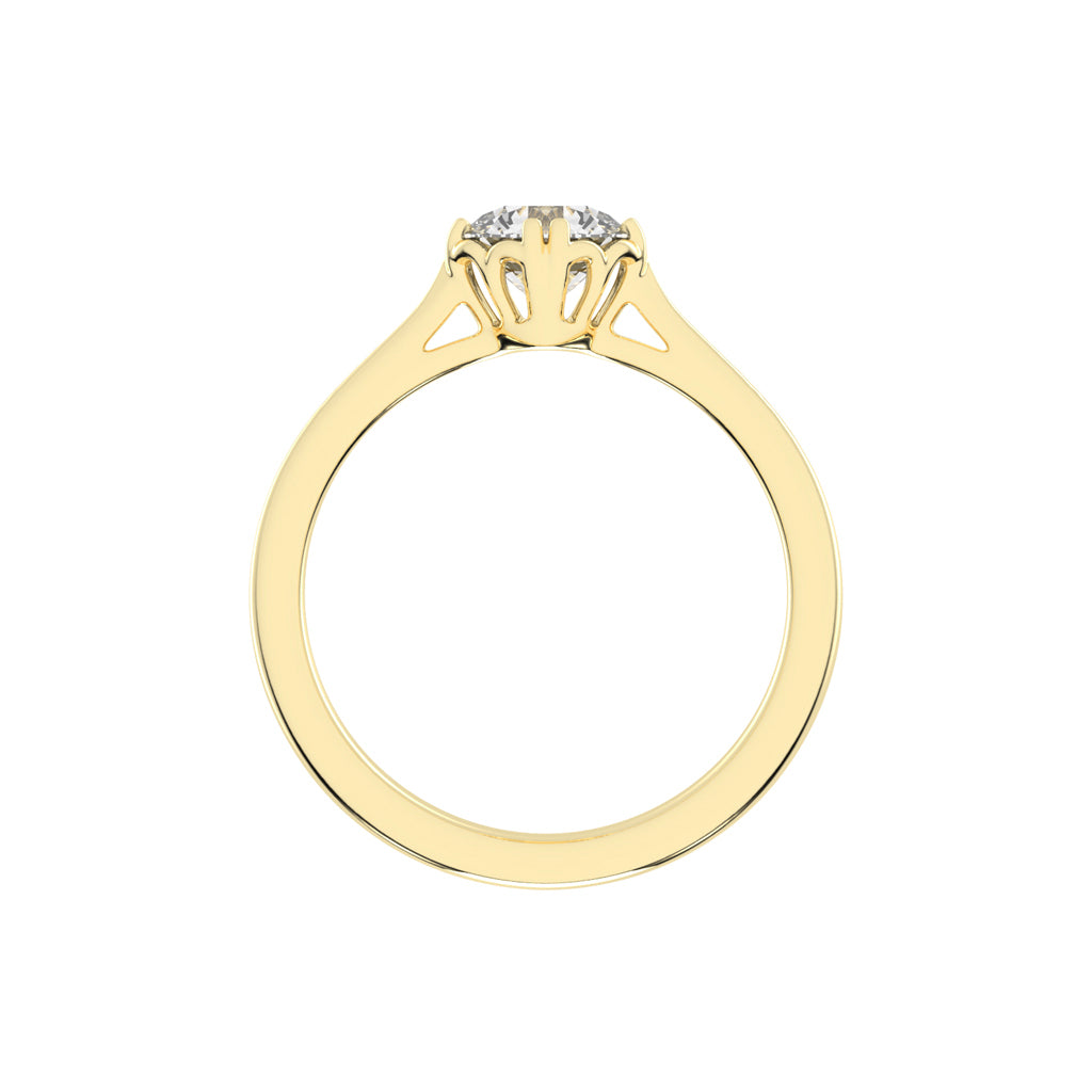Solrelis double prong solitaire lab diamond ring