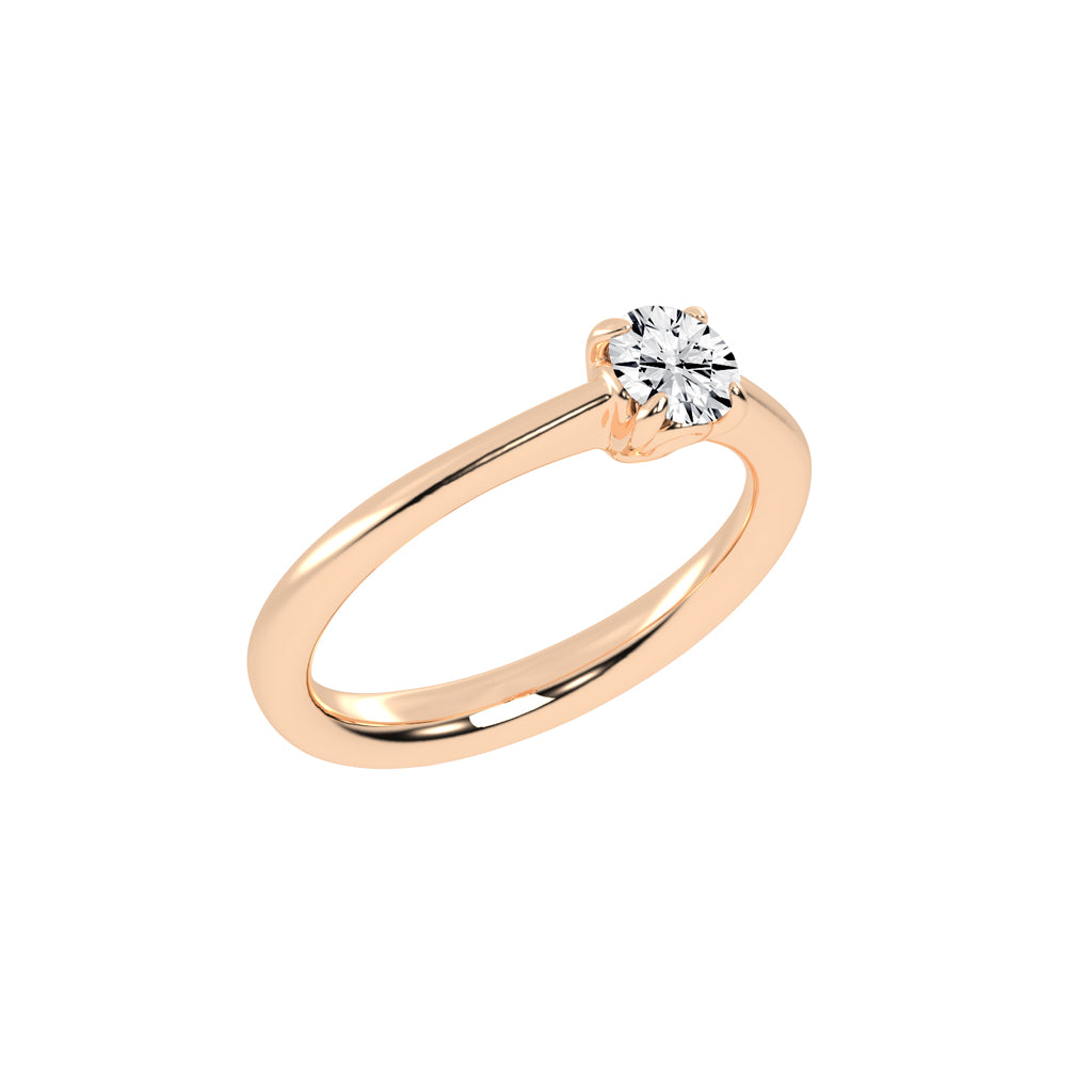 Diamoraire round cut solitaire lab diamond ring