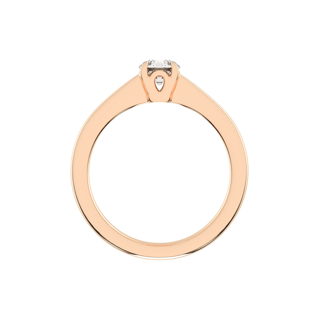 Diamoraire round cut solitaire lab diamond ring