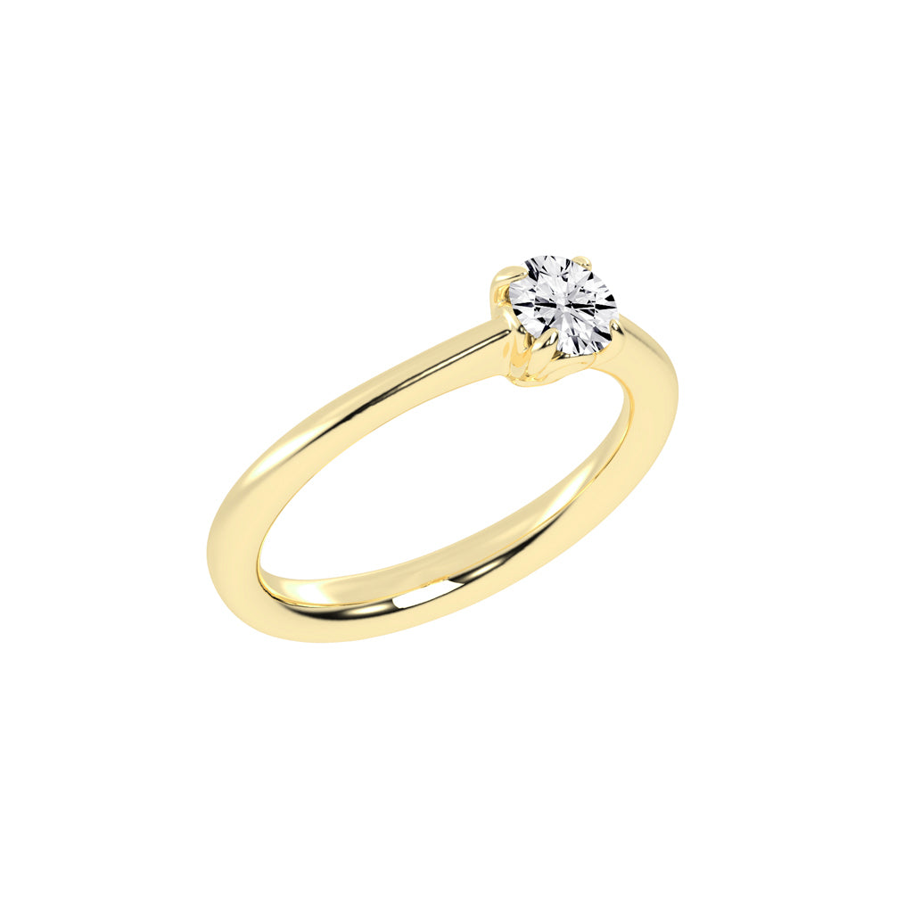 Diamoraire round cut solitaire lab diamond ring