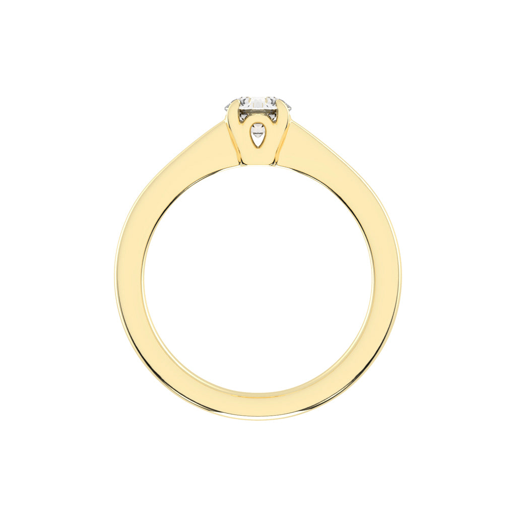 Diamoraire round cut solitaire lab diamond ring