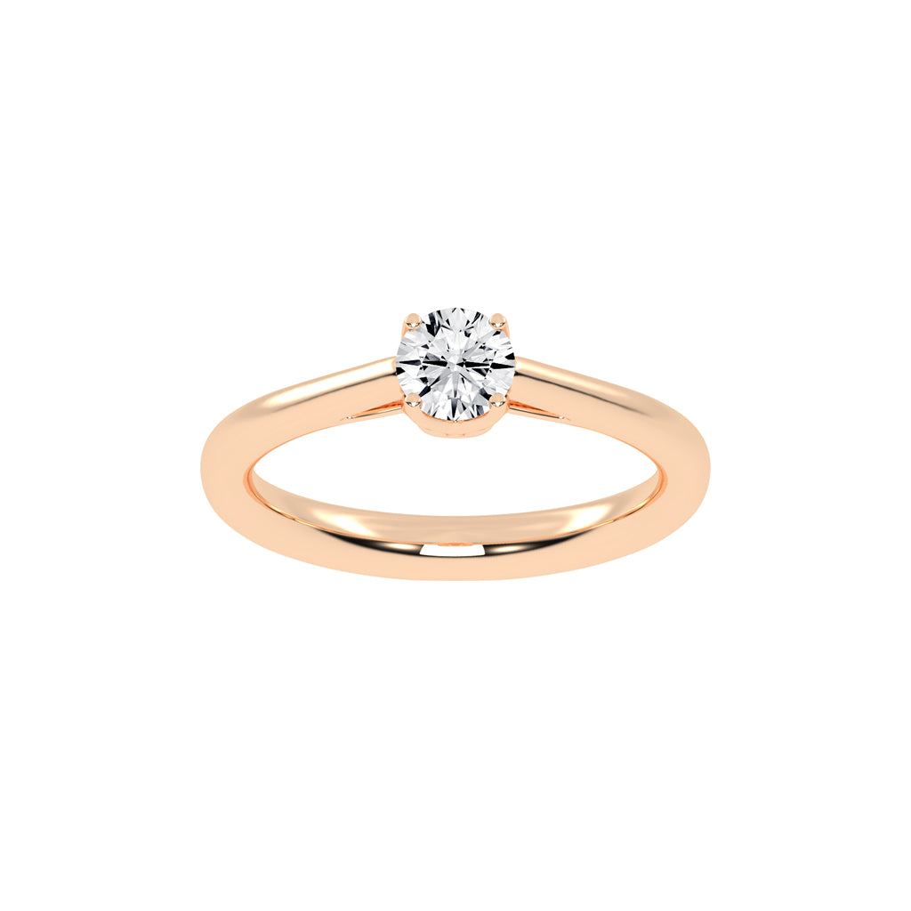 Solteira round prong solitaire lab diamond ring