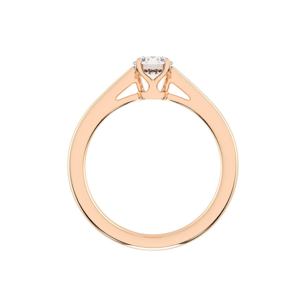 Solteira round prong solitaire lab diamond ring