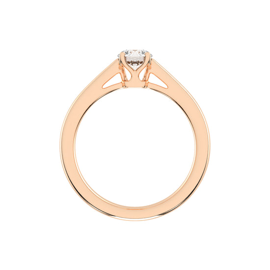 Solteira round prong solitaire lab diamond ring