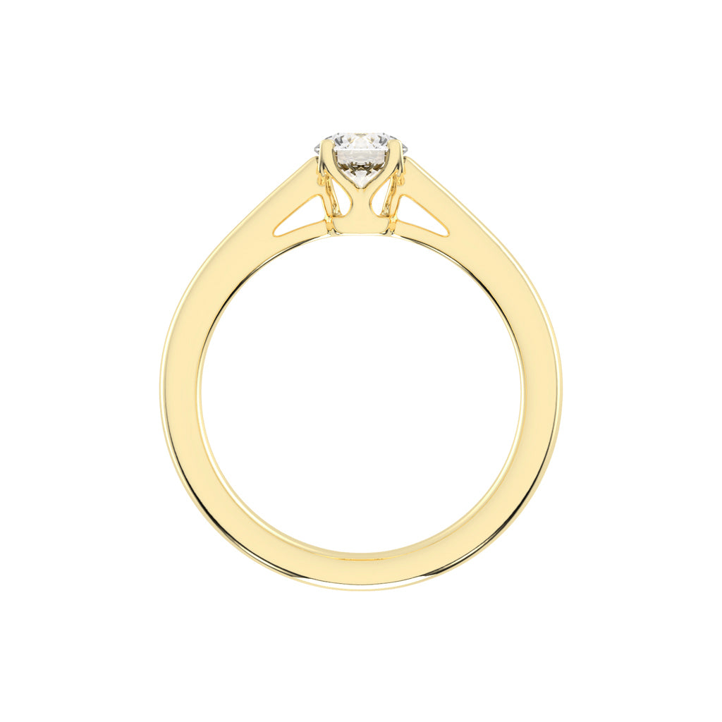 Solteira round prong solitaire lab diamond ring