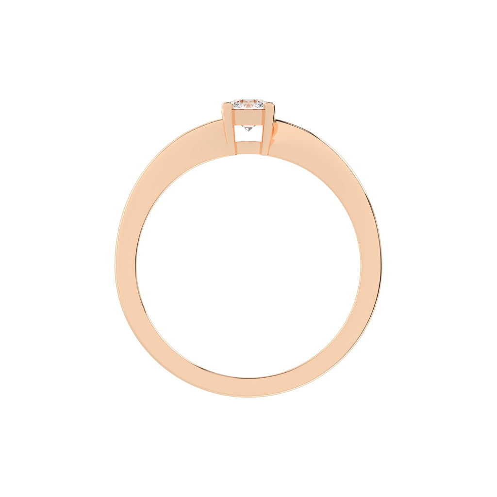 Solietta basket shape round cut solitaire lab diamond ring