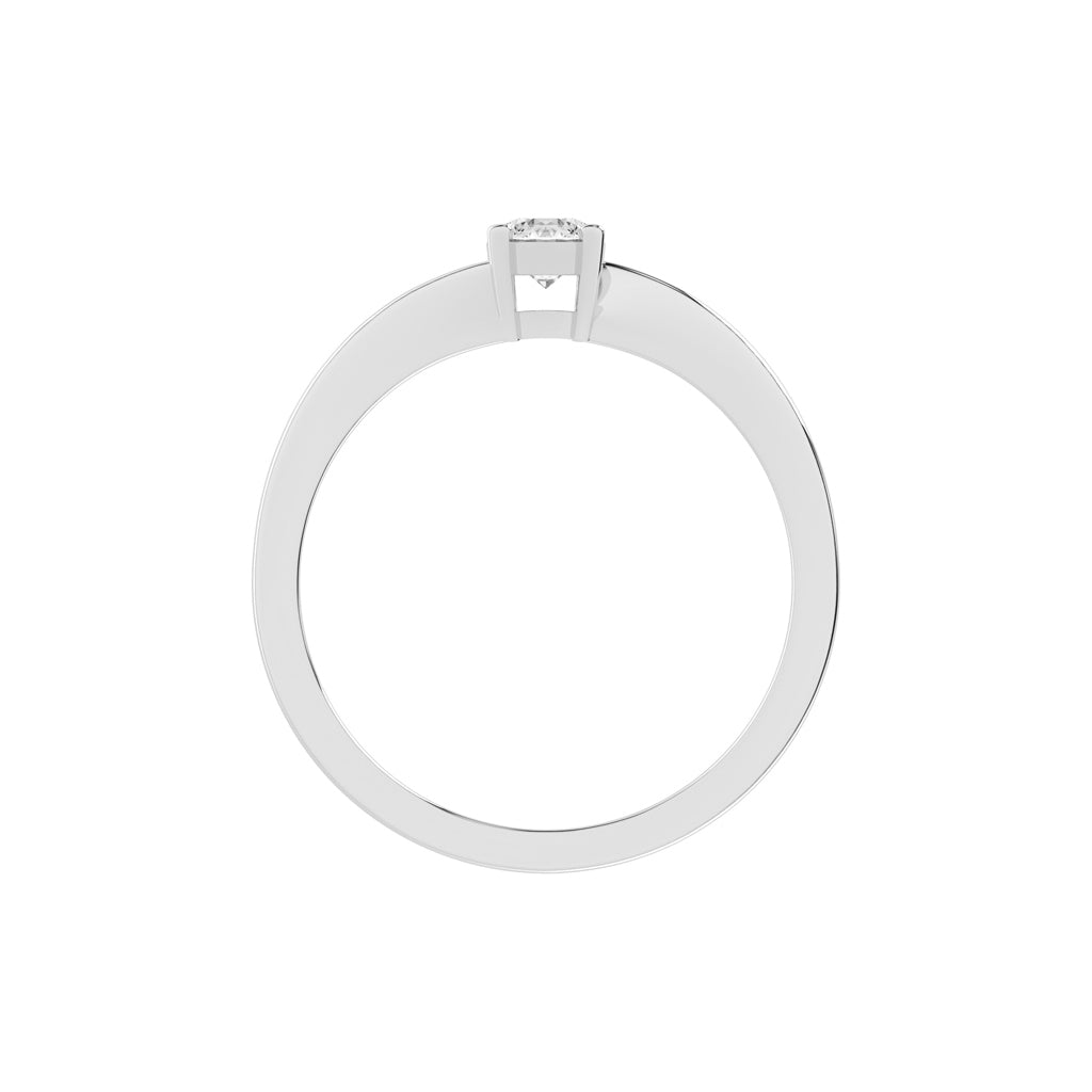 Solietta basket shape round cut solitaire lab diamond ring