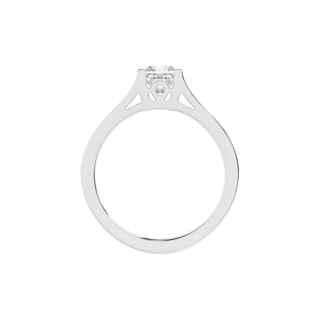 Solivora split shank Princess cut solitaire lab diamond ring