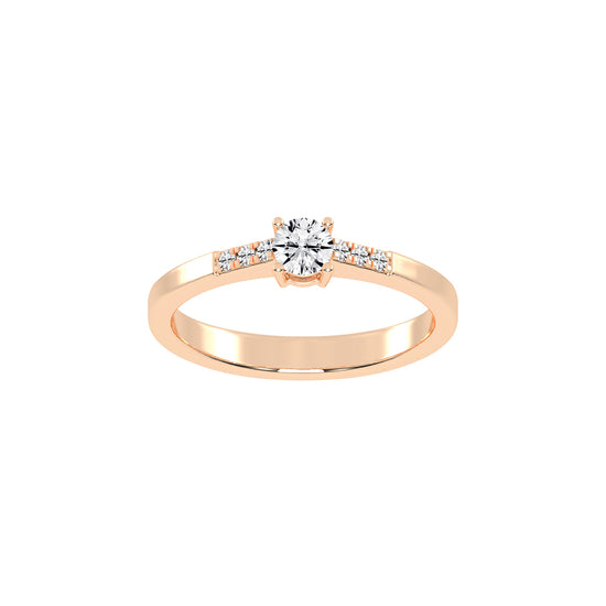 Diamaris Oval Cut Four Prong Solitaire Lab Diamond Ring