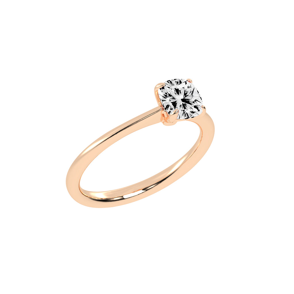 Solivante 1ct Cushion cut solitaire lab diamond ring
