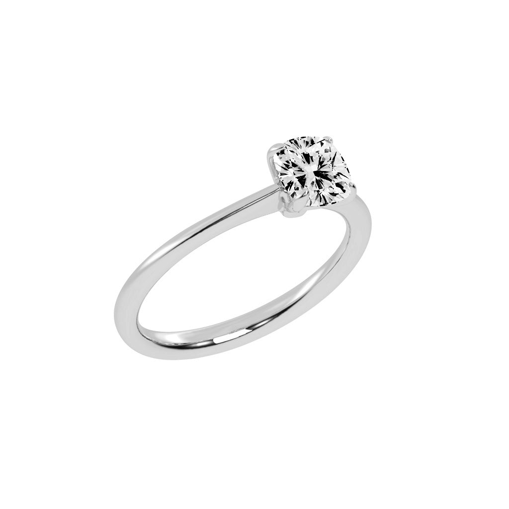 Solivante 1ct Cushion cut solitaire lab diamond ring