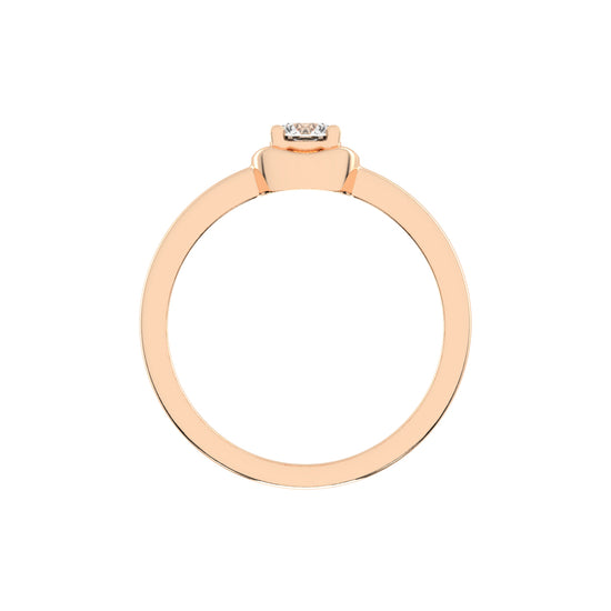 Delurea straight round cut delicate lab diamond ring