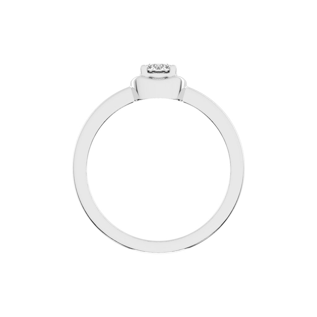 Delurea straight round cut delicate lab diamond ring