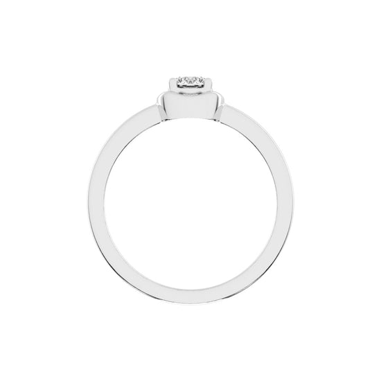 Delurea straight round cut delicate lab diamond ring