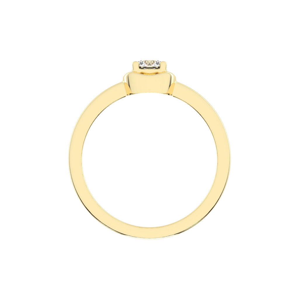 Delurea straight round cut delicate lab diamond ring