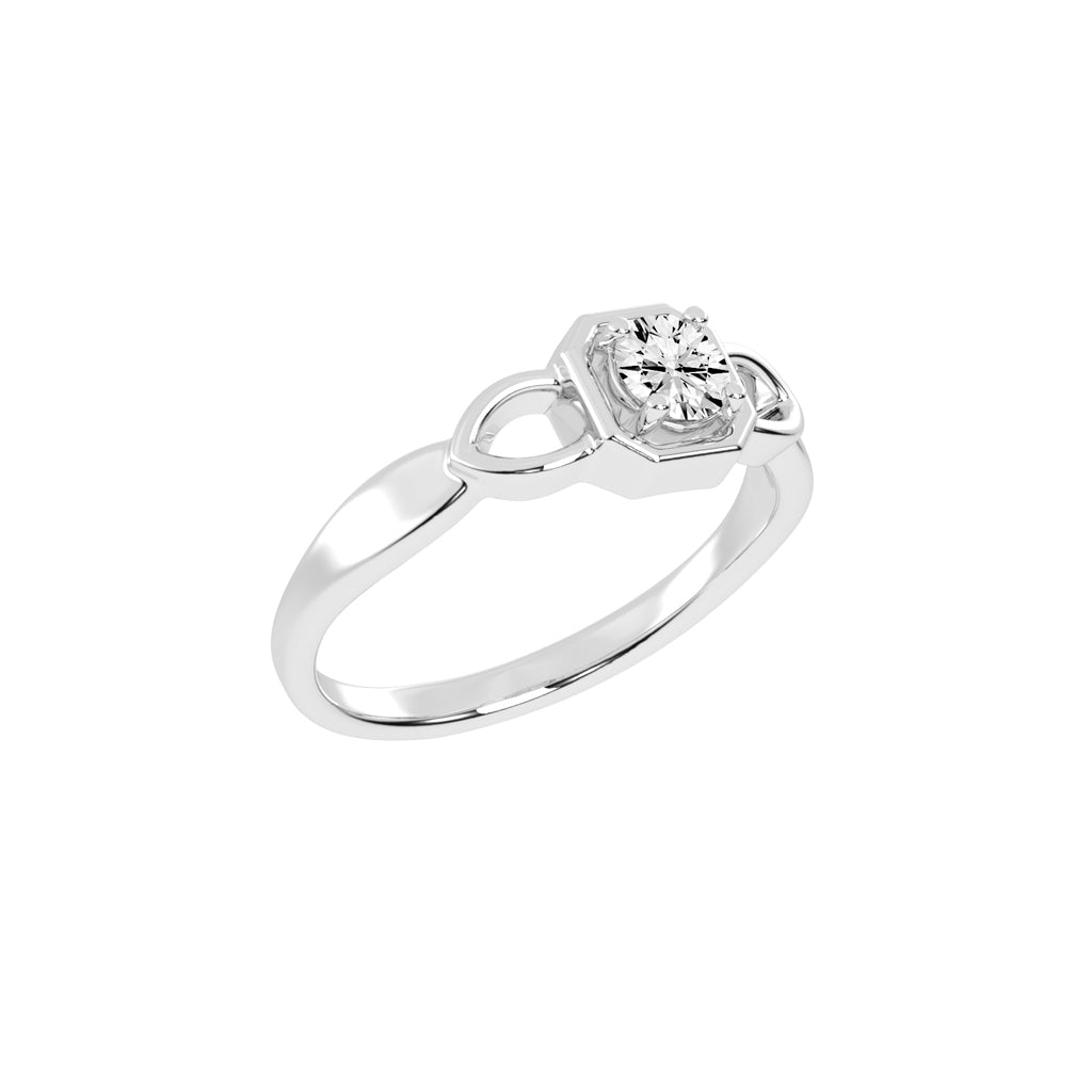 Delistreve Split shank round cut delicate lab diamond ring
