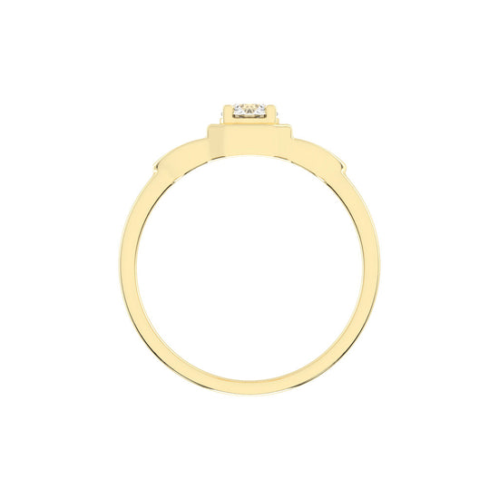 Delistreve Split shank round cut delicate lab diamond ring