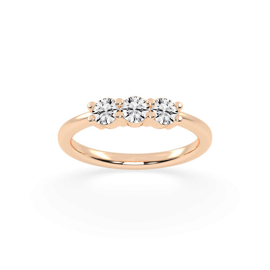 Elegant Trio Cluster Diamond Ring