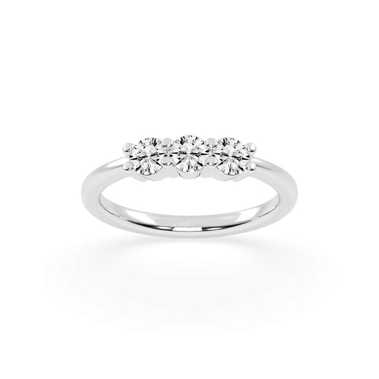 Elegant Trio Cluster Diamond Ring