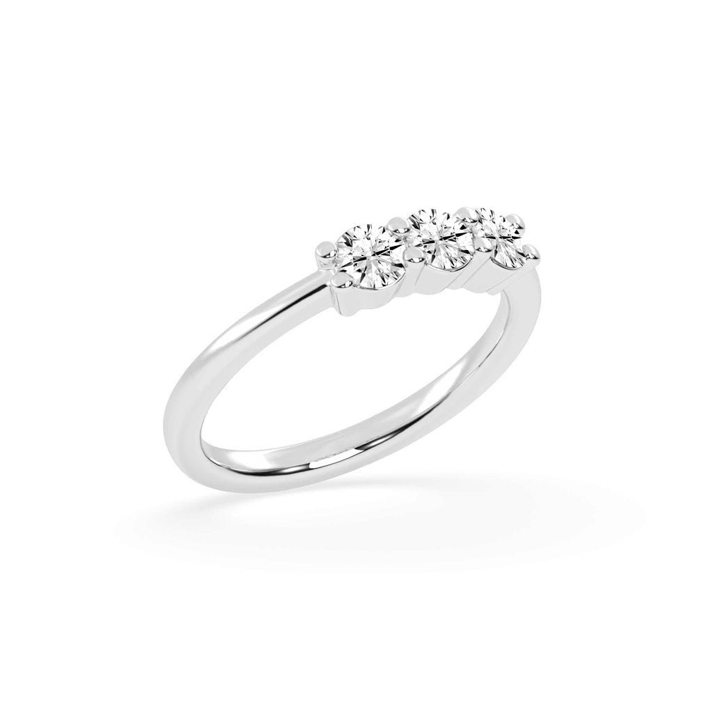 Elegant Trio Cluster Diamond Ring