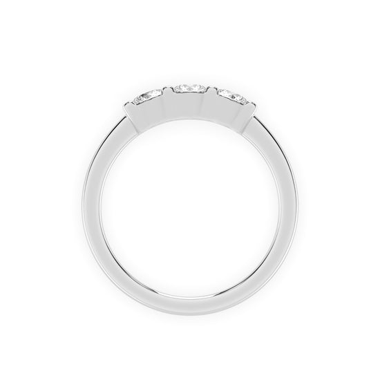 Elegant Trio Cluster Diamond Ring