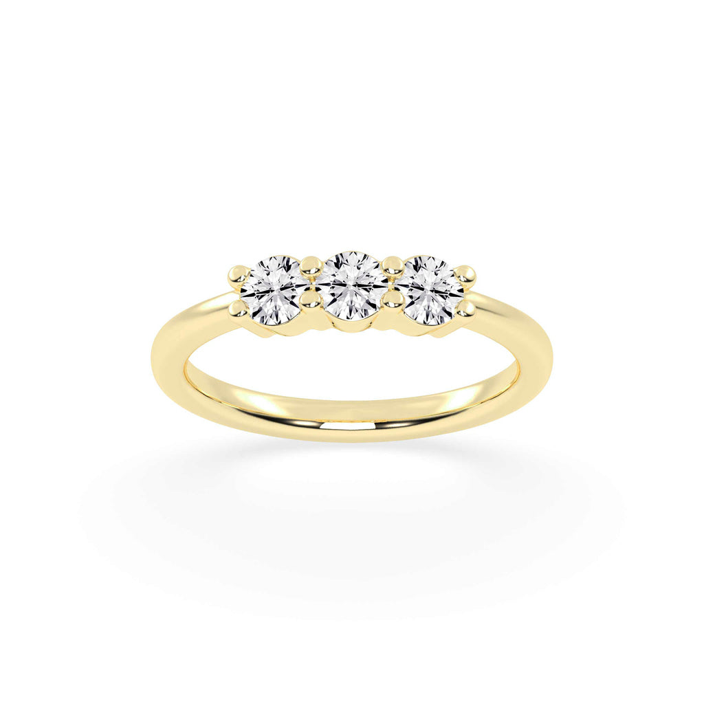 Elegant Trio Cluster Diamond Ring