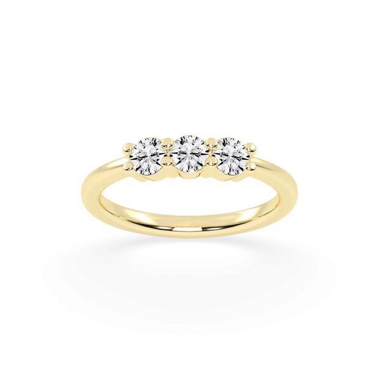 Elegant Trio Cluster Diamond Ring