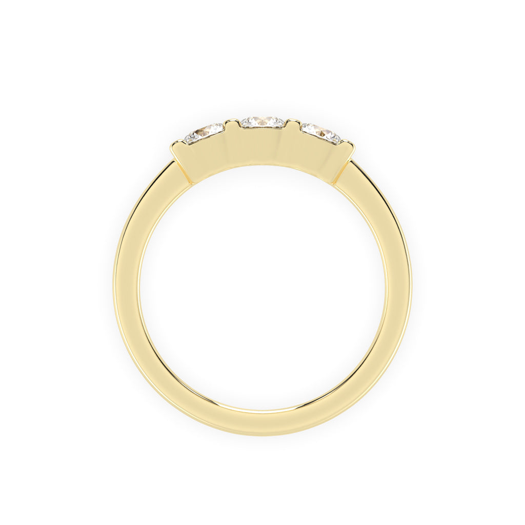 Elegant Trio Cluster Diamond Ring