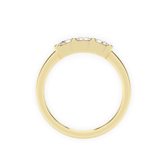 Elegant Trio Cluster Diamond Ring