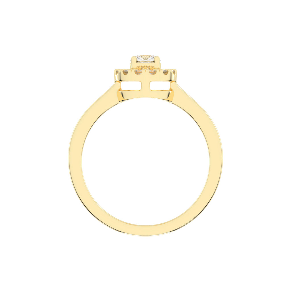 Classic Double Halo Elegance Ring