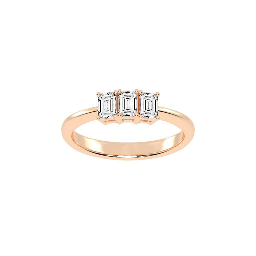 Trinity Emerald-Cut Classic Ring