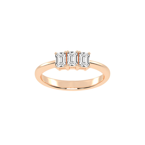 Trinity Emerald-Cut Classic Ring