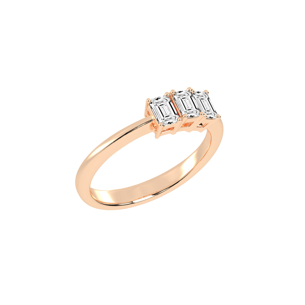 Trinity Emerald-Cut Classic Ring