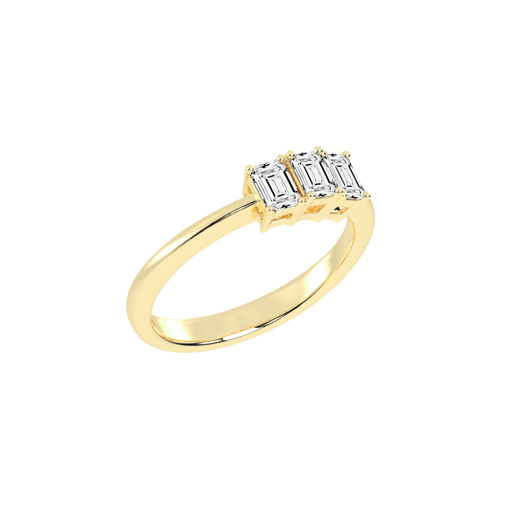 Trinity Emerald-Cut Classic Ring