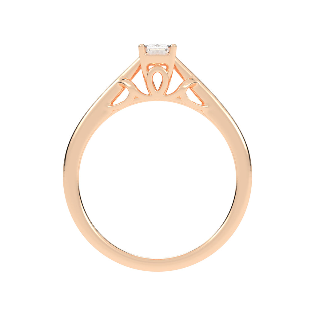 Vintage-Inspired Emerald-Cut Solitaire Ring