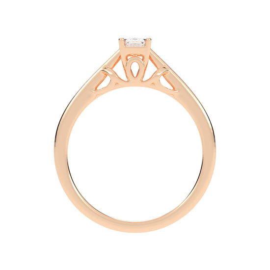 Vintage-Inspired Emerald-Cut Solitaire Ring