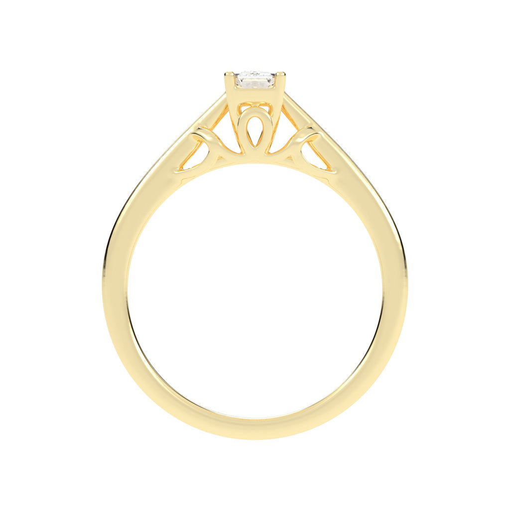 Vintage-Inspired Emerald-Cut Solitaire Ring