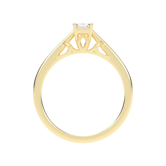 Vintage-Inspired Emerald-Cut Solitaire Ring