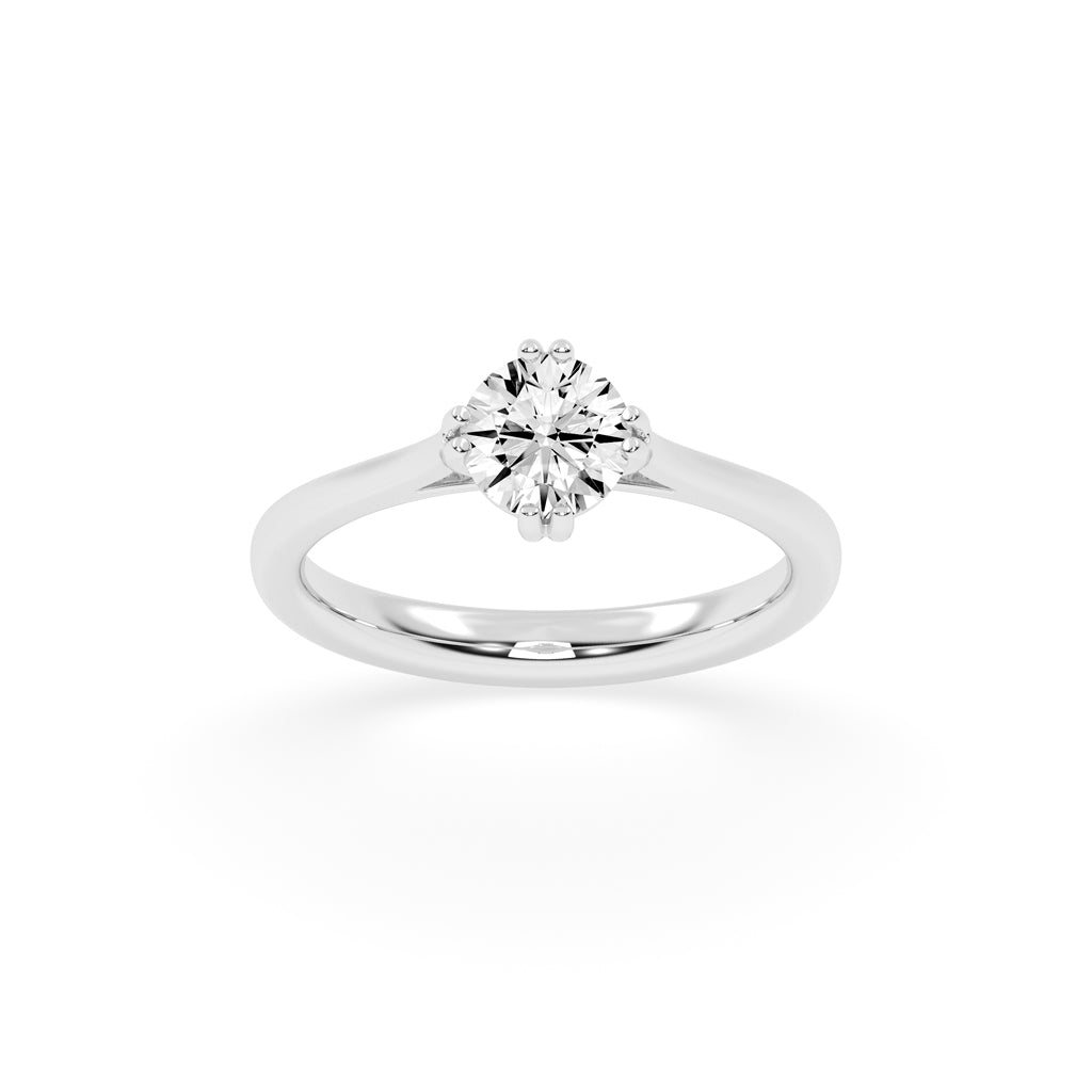 Chic Solitaire Diamond Accent Ring