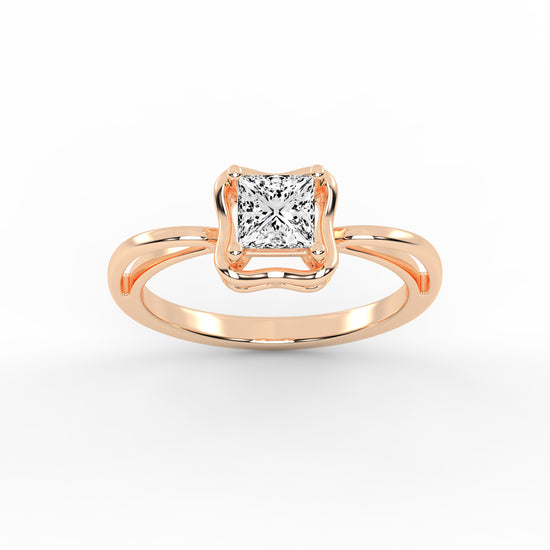 Distinctive Princess Cut Diamond Ring